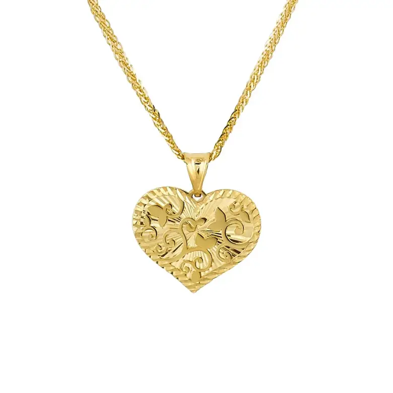 Złote serce zawieszka Złote serce zawieszka